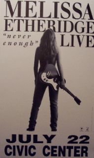 Melissa Etheridge Live (Original Concert Poster)