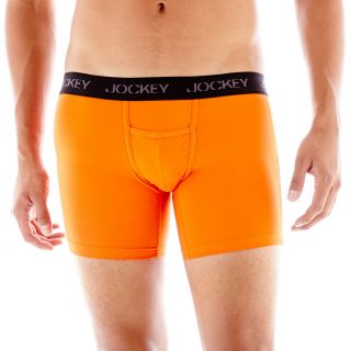 Jockey Sport Boxer Brief, Orange/Gray, Mens