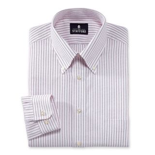 Stafford Blended Oxford Dress Shirt, Rose Valley Stripe, Mens