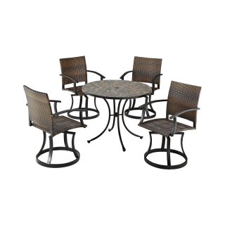 Stone Harbor 5 pc. Outdoor Dining Set with Newport Swivel Chairs
