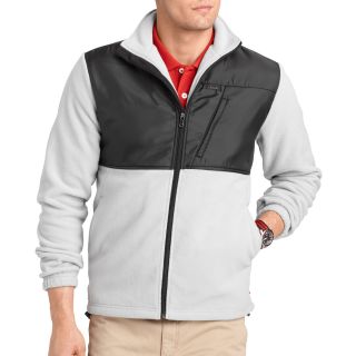 Izod Full Zip Pieced Polar Fleece Jacket, Alloy, Mens