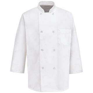 Chef Designs 3/4 Sleeve Chef Coat Big and Tall, White