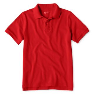 ARIZONA Solid Polo Shirt   Boys 6 18 and Husky, Red/Tan, Boys