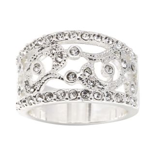 Bridge Jewelry Pure Silver Plated Crystal Vintage Ring