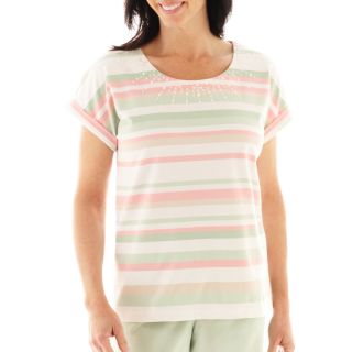 Alfred Dunner Garden District Striped Knit Top