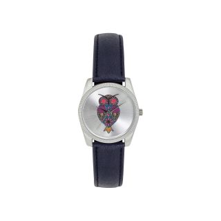 Owl Dial Boyfriend Watch, Black, Womens