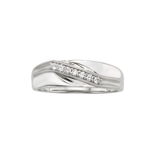 1/5 CT. T.W. Men s Diamond Band, White