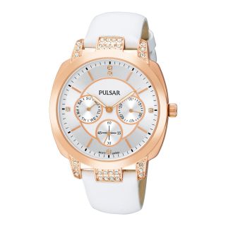 Pulsar Womens Rose Tone Swarovski Multifunction Watch