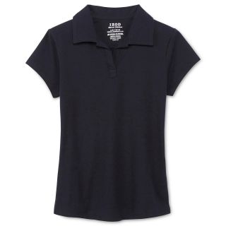 Izod Johnny Collar Polo Shirt   Girls 4 18 and Girls Plus, Navy, Girls