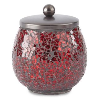 ROYAL VELVET Crystal Covered Jar, Red
