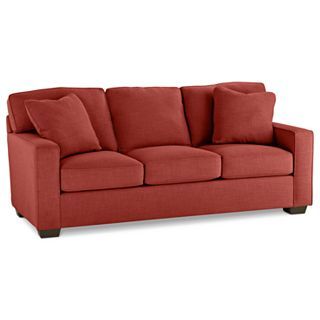 Possibilities Track Arm 82 Sofa, Rouge