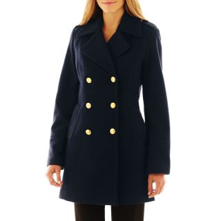 Worthington Officer Coat, Navy, Womens