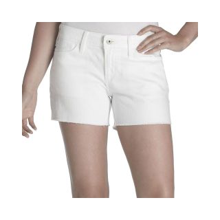Levis Cutoff Shorts, White, Womens