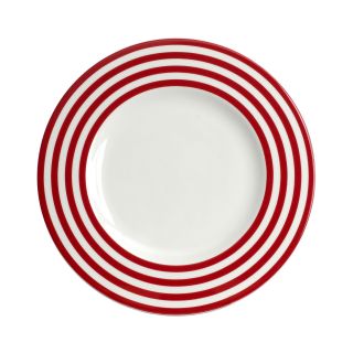Red Vanilla Freshness Lines Dinner Plate