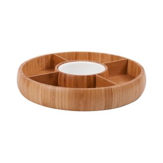 CORE BAMBOO Core Bamboo Revolving Adjustable Chip and Dip Bowl