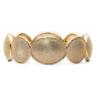 MONET JEWELRY Monet Textured Gold Tone Stretch Bracelet