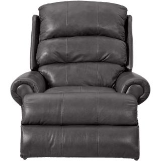 Norman Leather Recliner, Aspen Ash