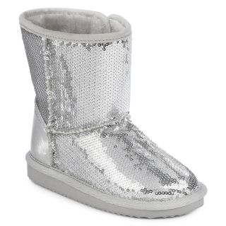 ARIZONA Toddler Girls Sparkle Boots, Silver, Silver, Girls