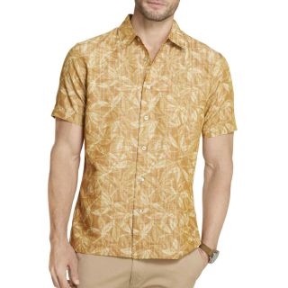 Van Heusen Short Sleeve Tropical Shirt, Orange, Mens