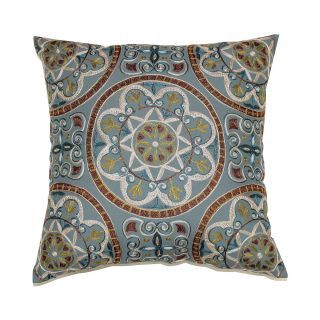 18 Embroidered Center Medallion Decorative Pillow, Cool