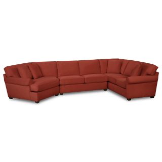 Possibilities Roll Arm 3 pc. Right Arm Sofa Sectional, Rouge