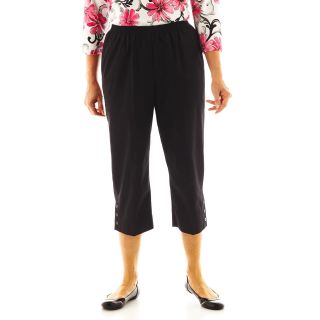 Alfred Dunner Letters From Paris Pull On Capris   Petite, Black, Womens