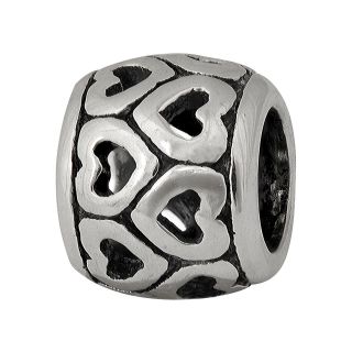 Forever Moments Oxidized Heart Spacer Bead, Womens