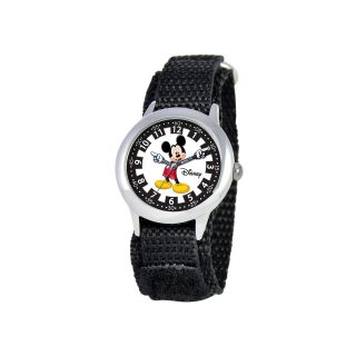 Disney Articulating Mickey Mouse Time Teacher Kids Fast Strap Watch, Boys