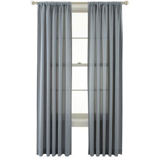 ROYAL VELVET Ally Rod Pocket Curtain Panel, Lustrous Steel