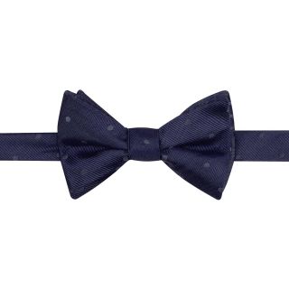 Stafford Reversible Bow Tie To Tie, Navy, Mens