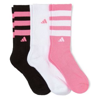 Adidas 3 pk. Retro Crew Socks, Pink, Womens