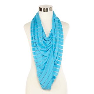 MIXIT Striped Infinity Scarf, Turquoise, Womens