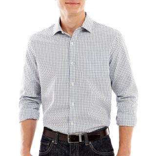 CLAIBORNE Slim Fit Button Front Shirt, White, Mens