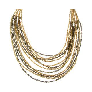 Crystal Multi Strand Necklace, Topaz