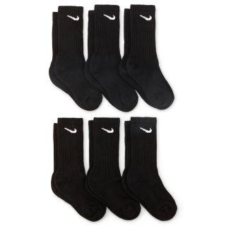 Nike 6 pk. Crew Socks   Boys, Black/White, Boys