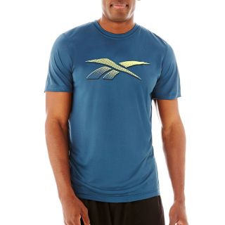 Reebok Short Sleeve Vector Tech Top, Blue, Mens