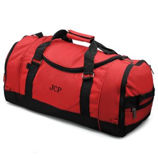 Personalized Duffel Sports Bag, Red, Mens