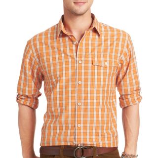 G. H. Bass Long Sleeve Shirt, Orange, Mens
