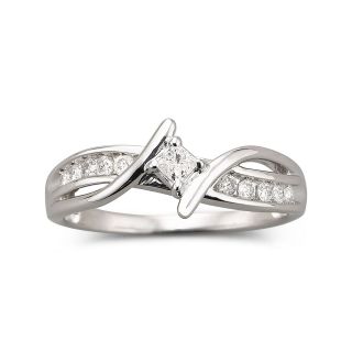 CT. T.W. Diamond Promise Ring, White, Womens