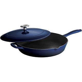 TRAMONTINA Gourmet 12 Enameled Cast Iron Covered Skillet
