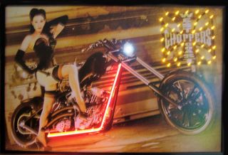 West Coast Choppers Girl Neon/LED Poster