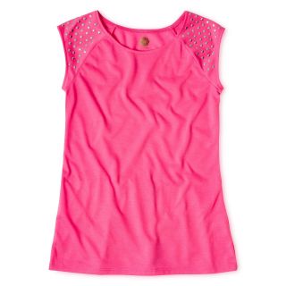 Total Girl Studded Tunic Top   Girls 6 16 and Plus, Pink, Girls