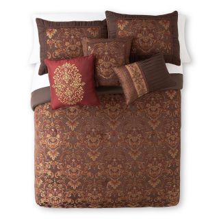 Home Expressions Corinthian 7 pc. Jacquard Comforter Set, Brown
