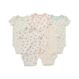 Carters 5 pk. Print Bodysuits   newborn 24m, Ivory, Ivory