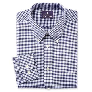 Stafford Fashion Oxford Shirt  Big and Tall, Purple, Mens