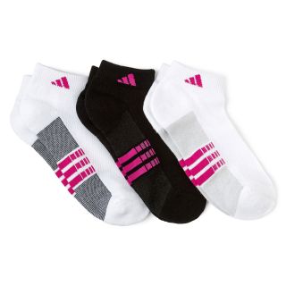 Adidas CLIMACOOL 3 pk. Superlite Low Cut Socks, White/Pink, Womens