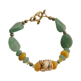 Art Smith by BARSE Green & Yellow Gemstone Bracelet, Womens