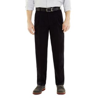 St. Johns Bay Worry Free Pleated Pants, Black, Mens