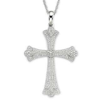 1/8 CT. T.W. Diamond Cross Pendant, Womens
