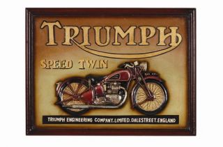 Triumph Speed Twin Motorcycle Sign
